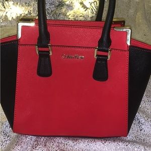 Calvin Klein red hand bag